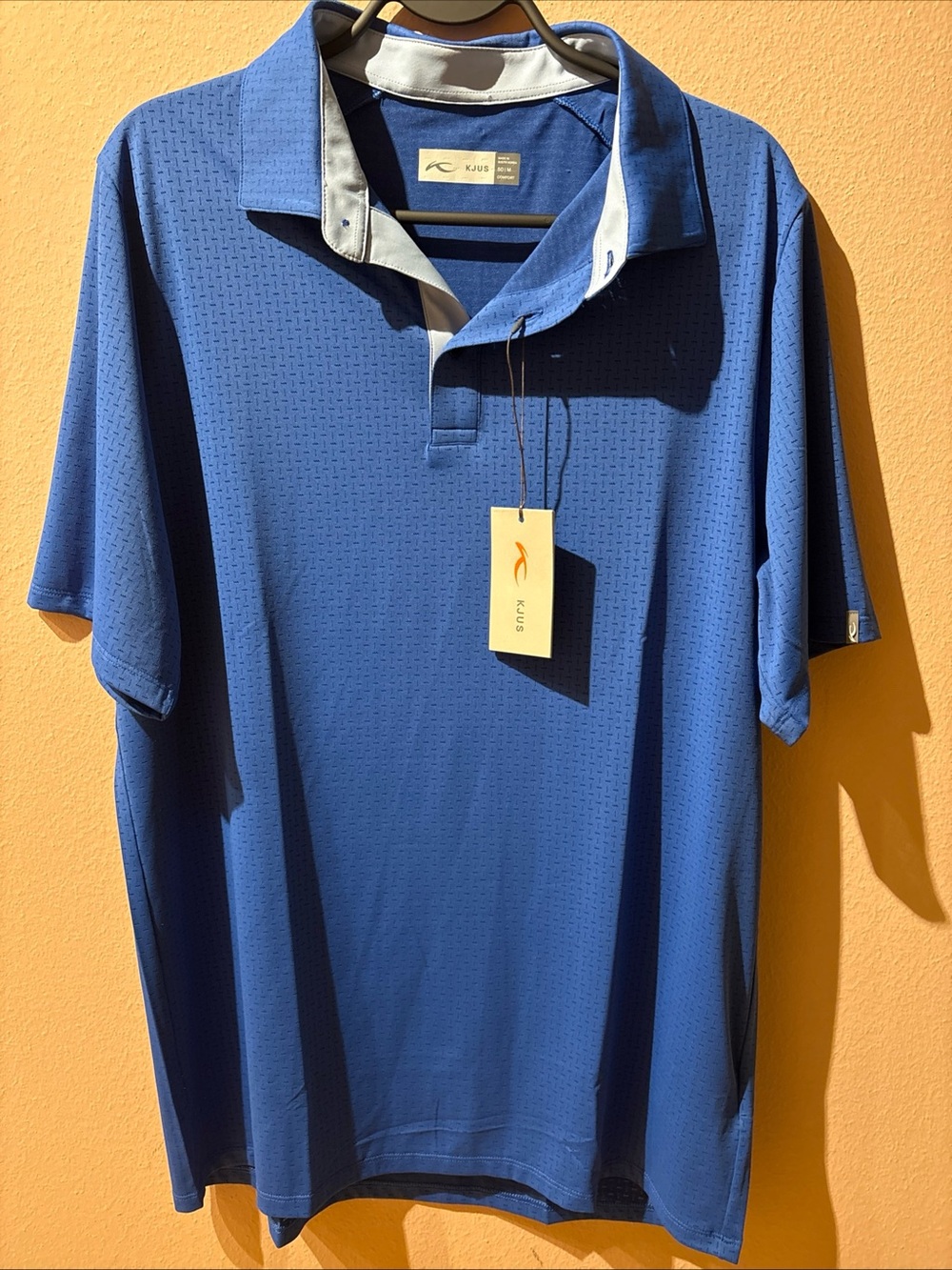 KJUS Savin Structure Golf Polo S/S Comfort Fit 50 M Men’s Shirt NEW blue